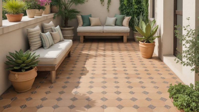 Créer une ambiance méditerranéenne avec du carrelage dans votre jardin extérieur
