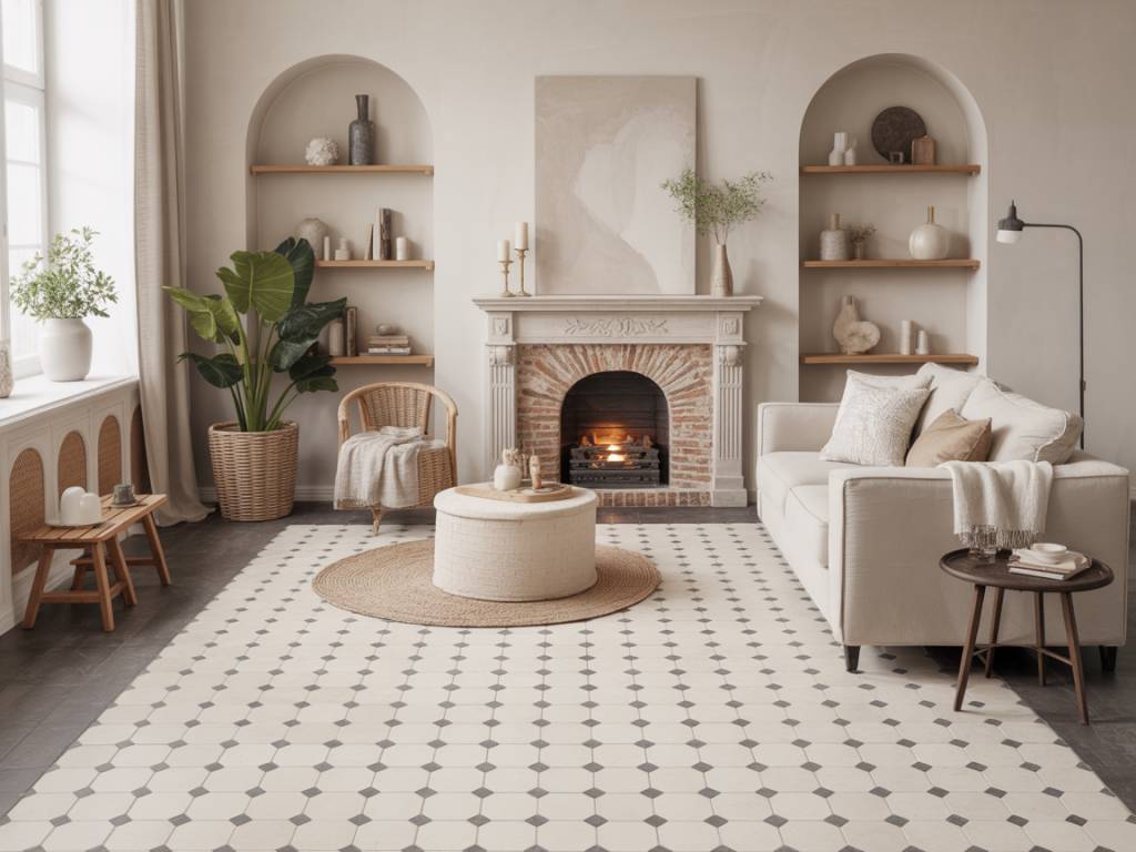 Les meilleures astuces déco pour intégrer le carrelage dans un salon moderne