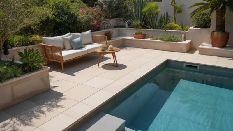 Carrelage pour terrasse de piscine : tendances 2026 et conseils pour un aménagement durable